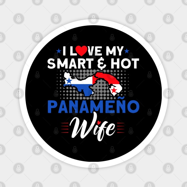 Hot Panameno Wife Panama Pride Heritage Flag Magnet by Toeffishirts